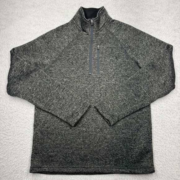 Eddie Bauer Other - Eddie Bauer Gray Marled 1/4 Zip Fleece Pullover Sweater Casual Men's Size M